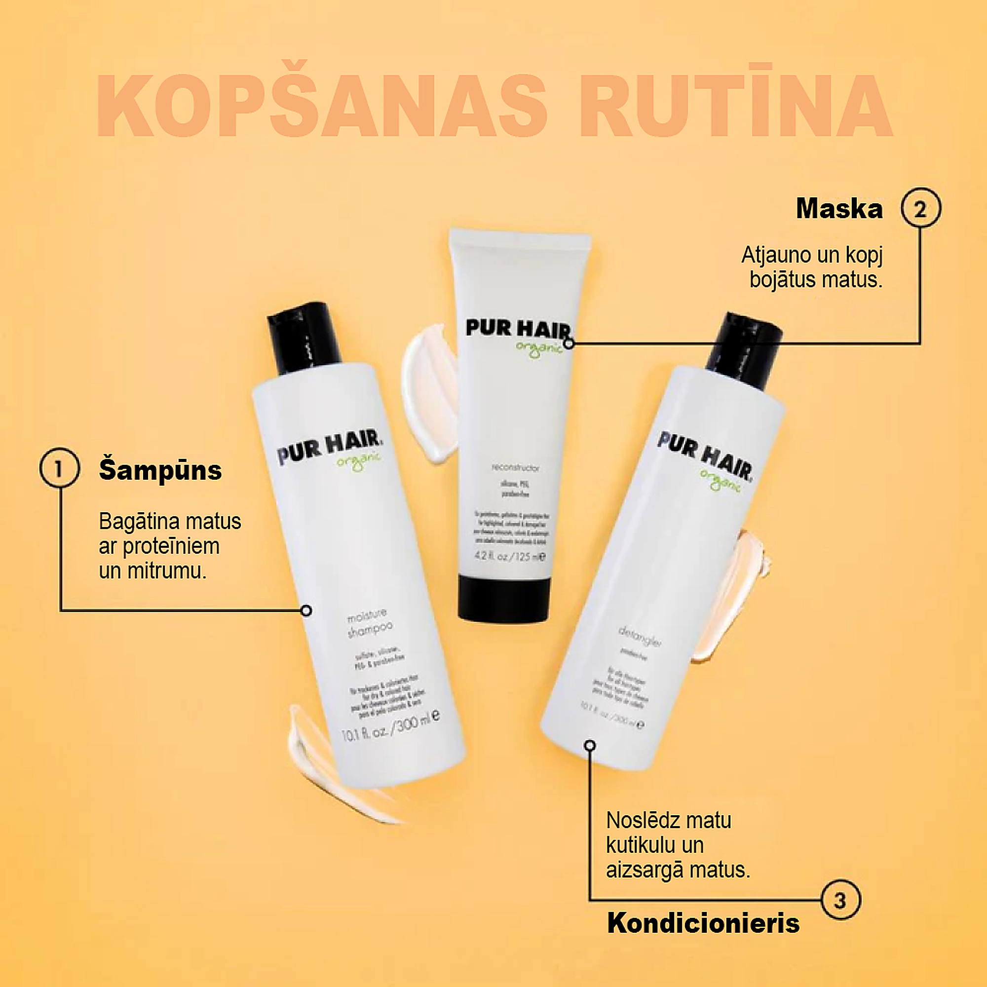 Krāsotu un vāju matu kopšanas komplekts