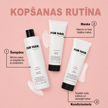 Balinātu un trauslu matu kopšanas komplekts