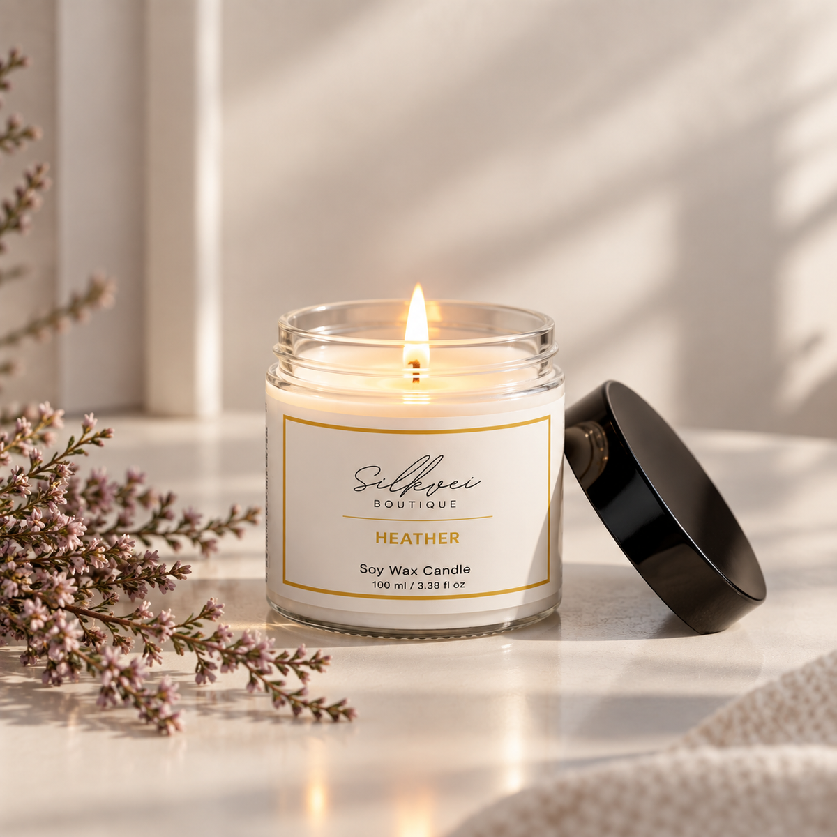 Soy Wax Candle - Heather